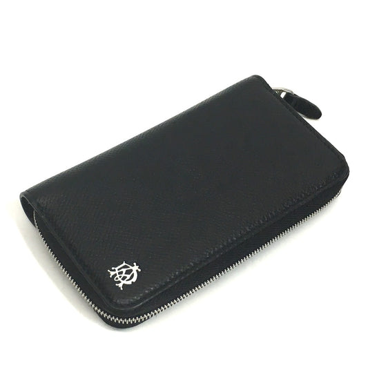Dunhill Round Zip 6-Key Case, Leather Goods, Key Holder, 6-Key Case with Key Fob, Men's, Black