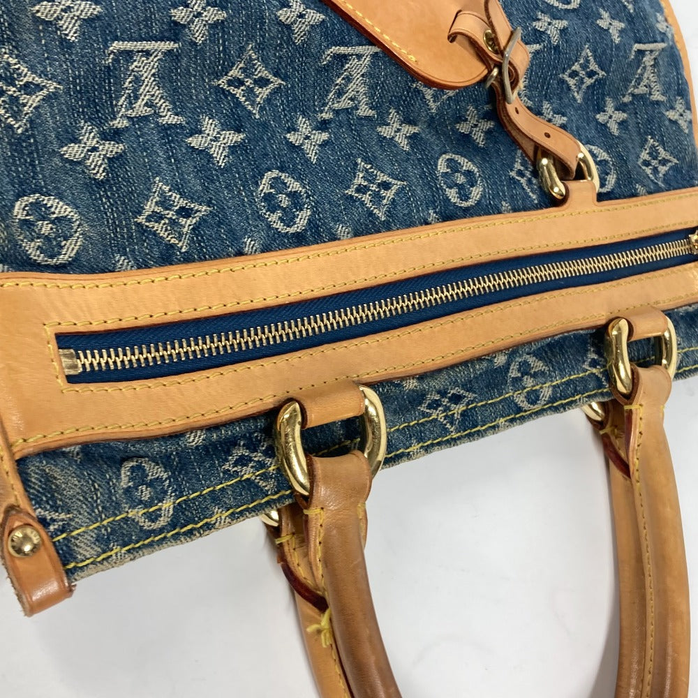 LOUIS VUITTON M95018 Monogram Denim Flat Shopper Tote Bag, Shoulder Bag, Monogram Denim, Women's, Blue