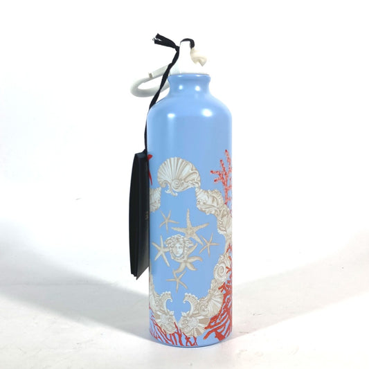 VERSACE Logo Water Bottle Tumbler, Stainless Steel, Women's, Blue