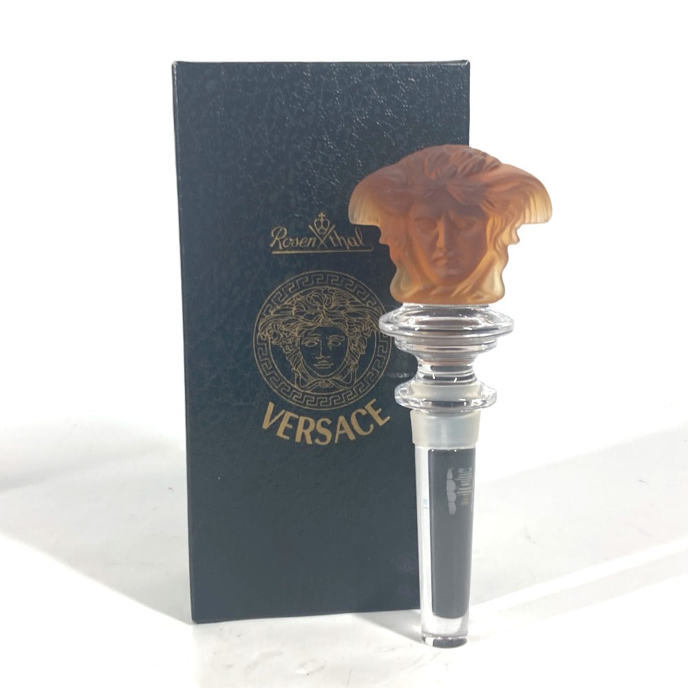 VERSACE Rosenthal Medusa Wine Stopper, Bottle Cap, Tableware, Ceramic, Unisex, Orange