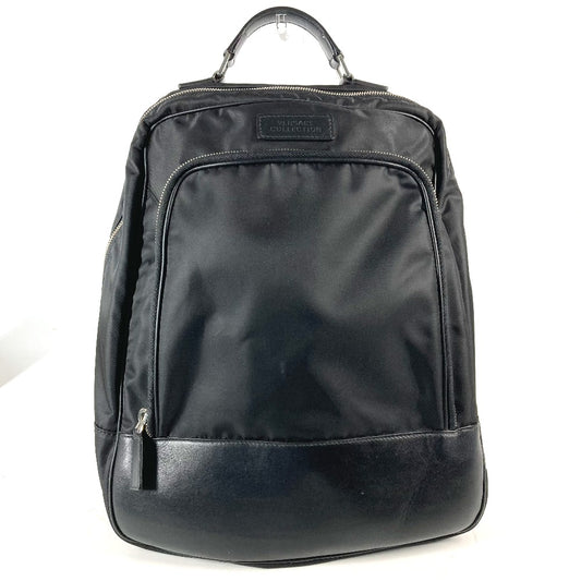 VERSACE Logo Backpack, 2-Way Bag, Handbag/Rucksack, Nylon, Men's, Black