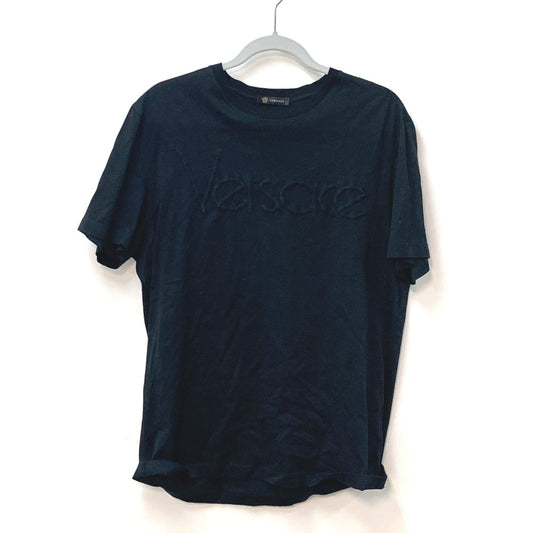 VERSACE ロゴ アパレル トップス 半袖Tシャツ コットン メンズ ブラック