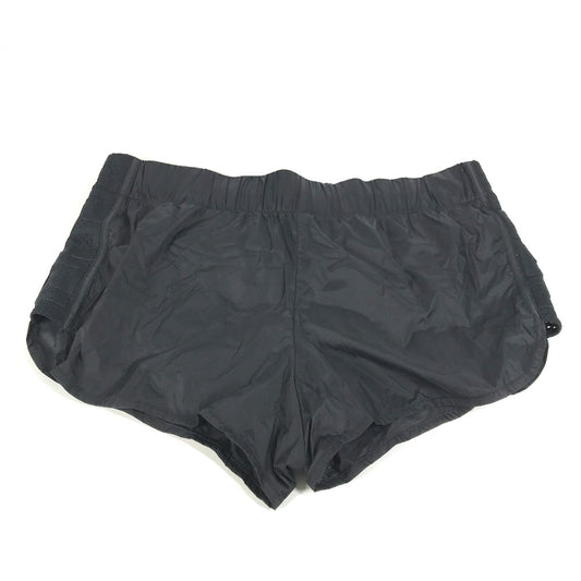 VERSACE Men's Black Nylon Swim Shorts with Logo Print