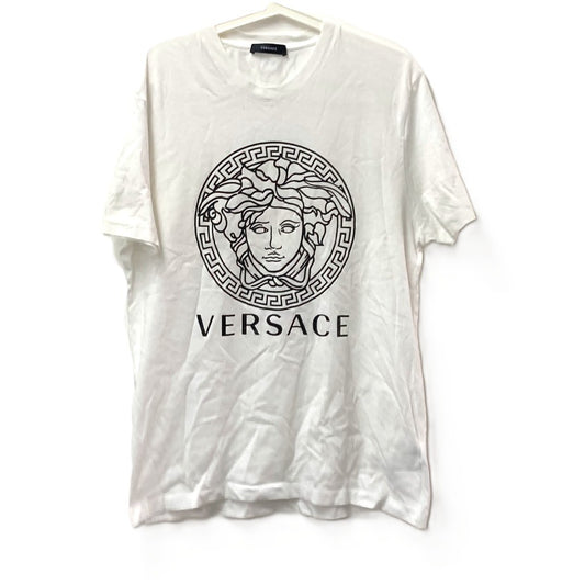 VERSACE Medusa Logo Apparel Apparel Two-Tone Short Sleeve T-Shirt, Cotton, Men's, White