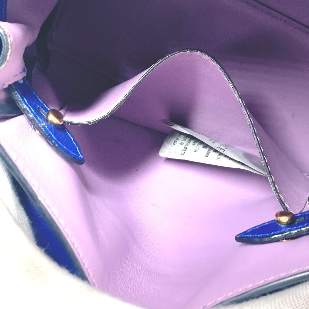 VERSACE メデューサ ロゴ 2WAY チェーン ショルダーバッグ 肩掛け ハンドバッグ レザー レディース ブルー - brandshop-reference