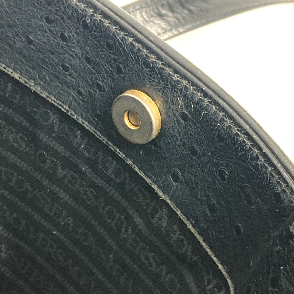 VERSACE ヴィンテージ サンバースト カバン 肩掛け トートバッグ ショルダーバッグ レザー レディース ブラック - brandshop-reference
