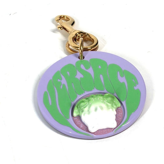 VERSACE メデューサ ロゴ バッグチャーム キーホルダー プラスチック ユニセックス パープル - brandshop-reference
