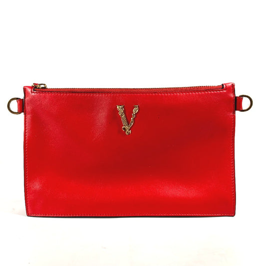 VERSACE ヴィルトゥス カバン ポーチ クラッチバッグ レザー メンズ - brandshop-reference