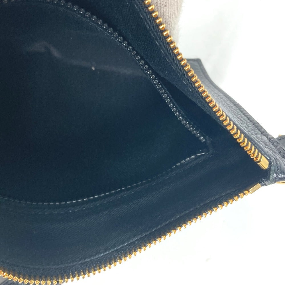 VERSACE ポーチ カバン ロゴ メデューサ ストラップ付 クラッチバッグ レザー ユニセックス ブラック - brandshop-reference