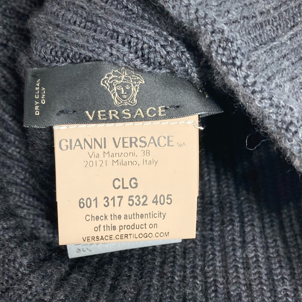 VERSACE Medusa Wool Beanie, Knit Cap, Women's, Gray