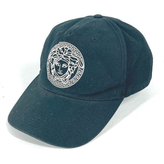 VERSACE Two-Tone Medusa Logo Baseball Cap, Cotton, Unisex, Black