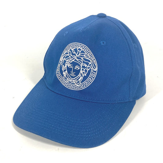 VERSACE バイカラー ロゴ メデューサ 帽子 キャップ帽 ベースボール キャップ コットン ユニセックス ブルー - brandshop-reference