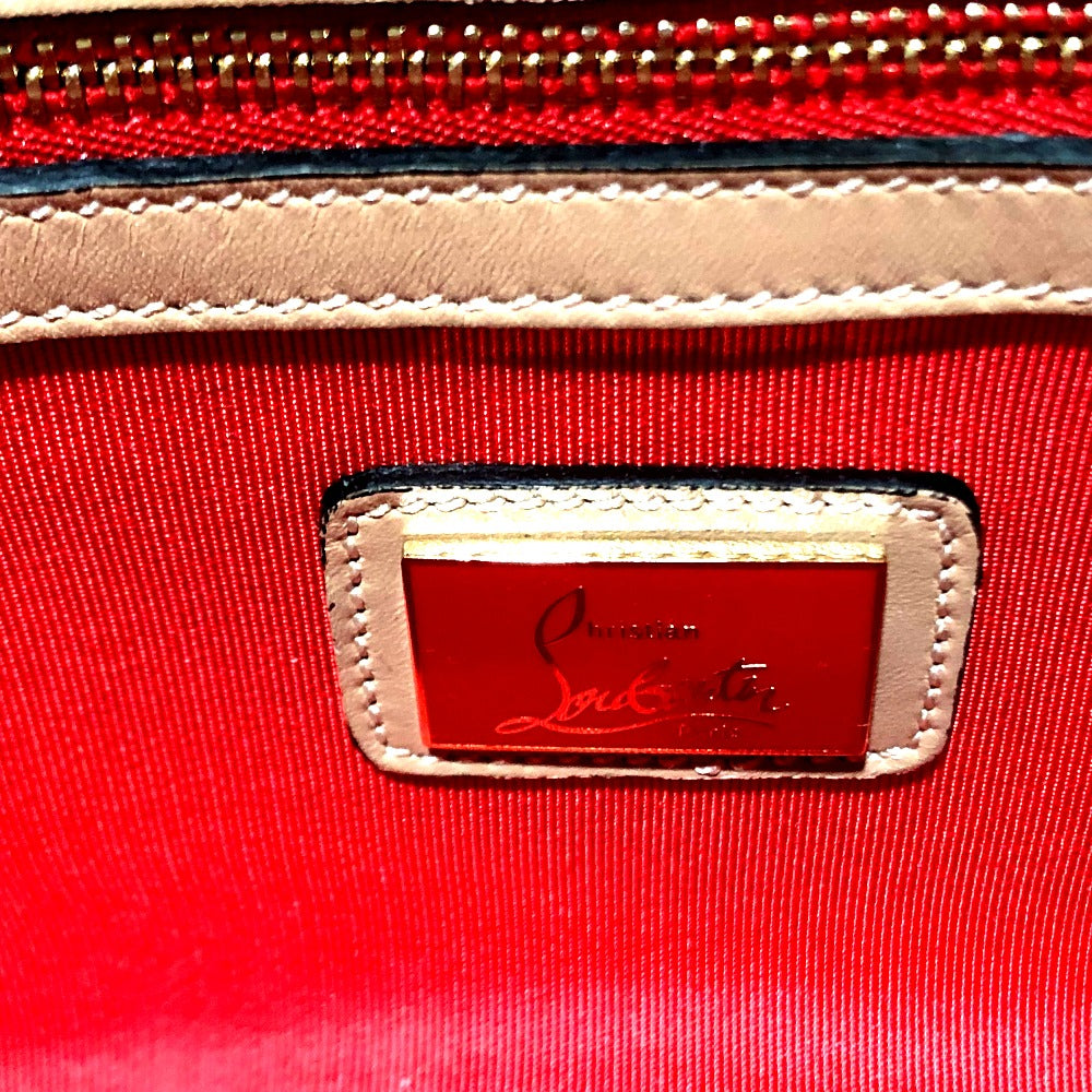 Christian Louboutin 1135015 Sweet Charity Bag, Chain Shoulder Bag, Leather, Women's, Beige