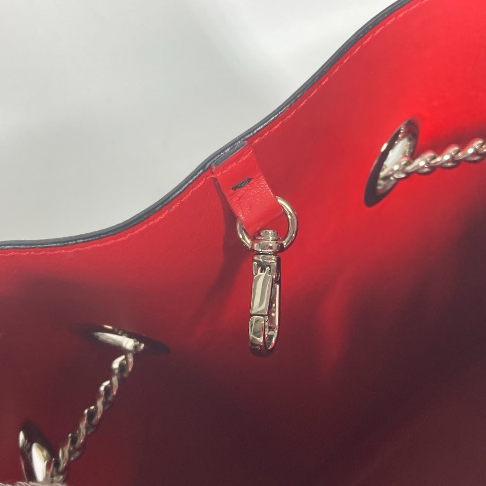 Christian Louboutin スパンコール ロゴ MARIE JANE バックパック カバン チェーン リュックサック レザー レディース ブラック - brandshop-reference