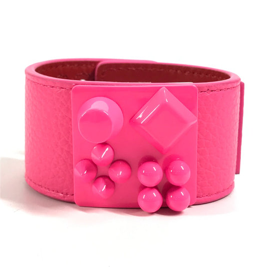 Christian Louboutin 3225023 W CARASKY ロゴ バングル アクセサリー ブレスレット レザー レディース ピンク - brandshop-reference