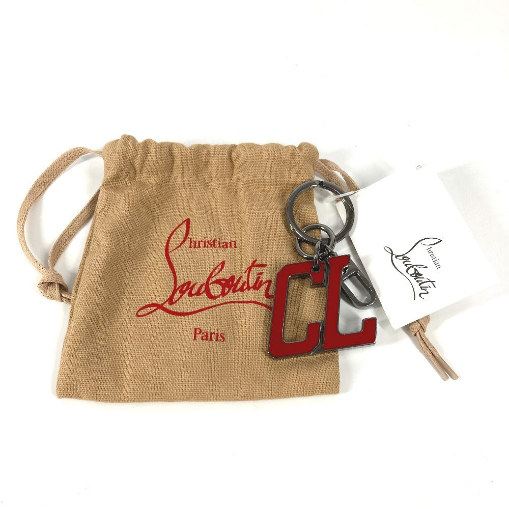 Christian Louboutin 3225169 CL Logo Bag Charm Keychain Metal Unisex Red