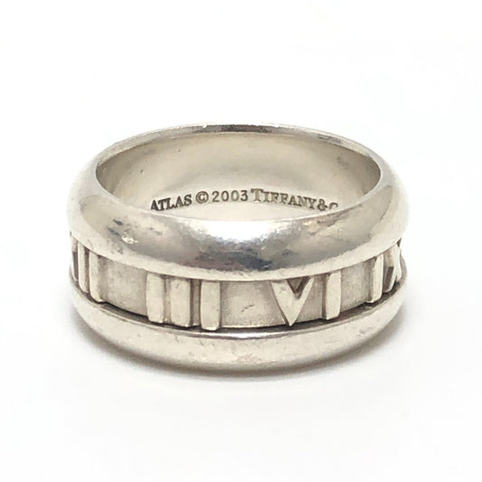TIFFANY&Co. Atlas 2003 Wide Accessory Jewelry Ring SV925 Silver Used
