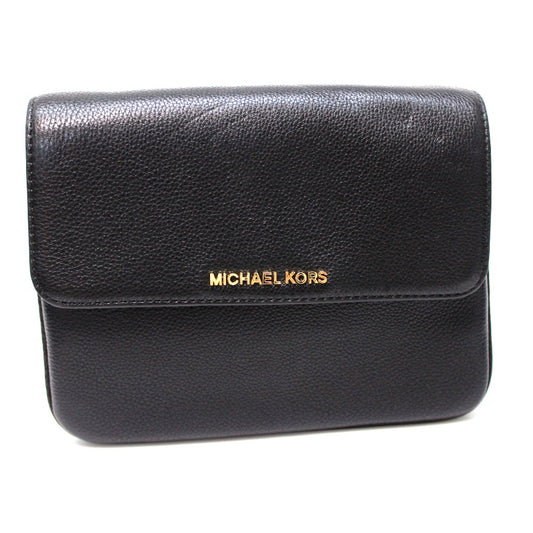 Michael Kors pochette shoulder bag, men's and women's leather shoulder bag, black