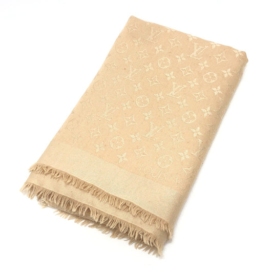 LOUIS VUITTON M71360 Shawl Monogram Dune Large Stole Fashion Accessory Shawl Silk Women's Beige