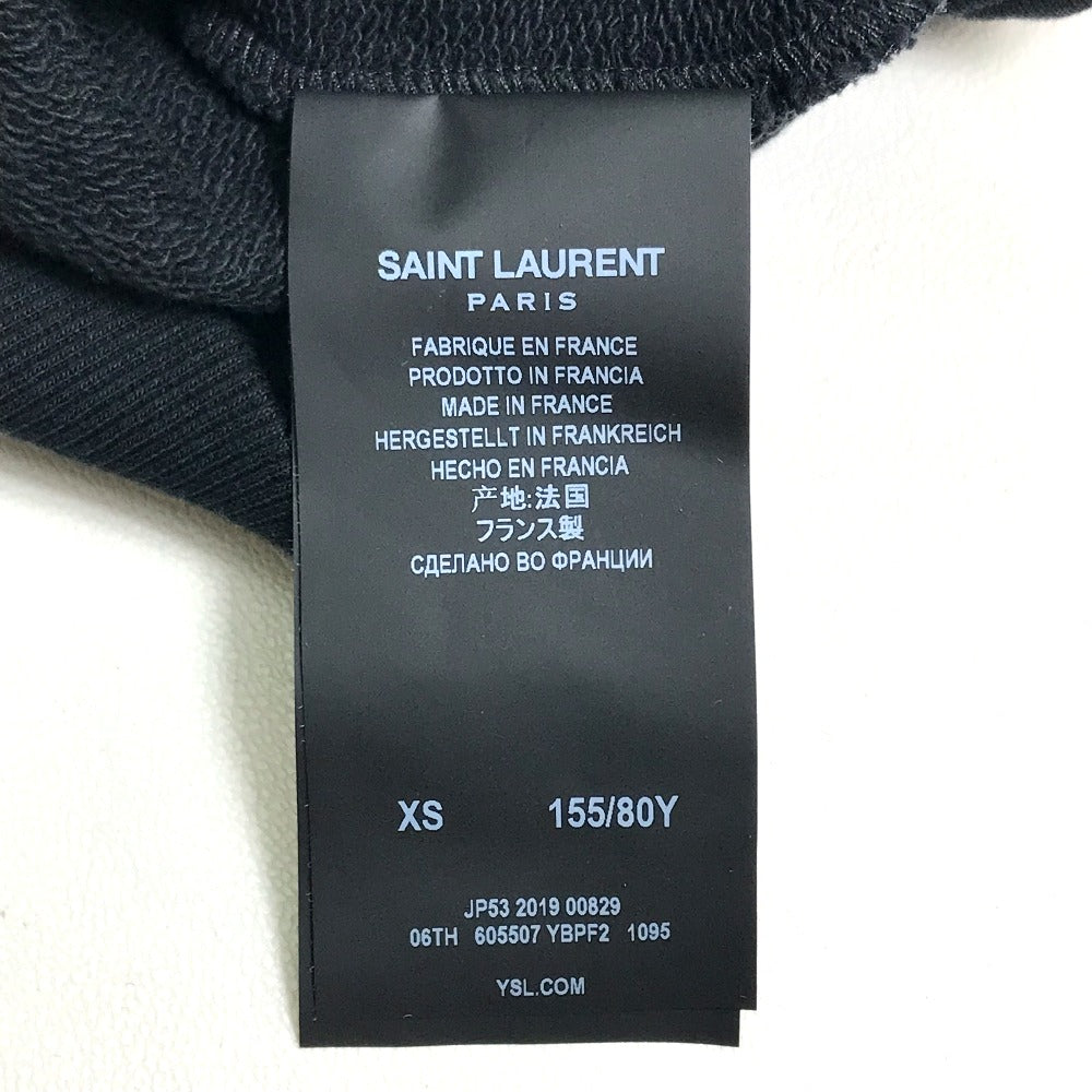 SAINT LAURENT PARIS 605507 ジャルダンマジョレルフーディ アパレル トップス パーカー コットン メンズ ブラック