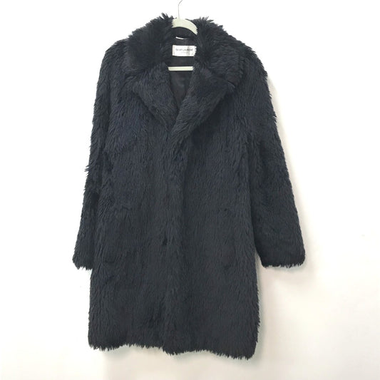 Saint Laurent 529574 フェイクファー アパレル 長袖 アウター コート アパレル ロングコート ウール メンズ ブラック - brandshop-reference
