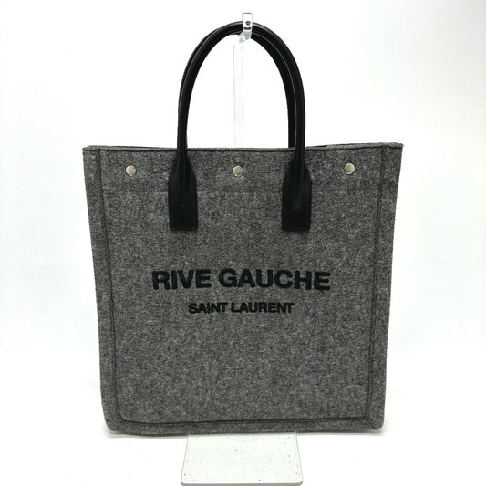 SAINT LAURENT PARIS 632539 ショルダーバッグ 肩掛け ハンドバッグ リヴゴーシュ RIVE GAUCHE カバン トートバッグ フェルト レディース グレー - brandshop-reference