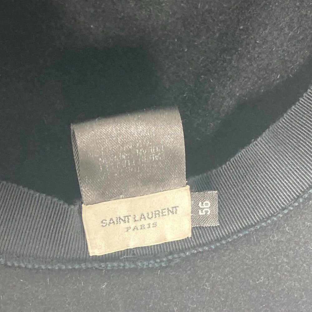 SAINT LAURENT PARIS リボン ハット帽 帽子 バケットハット ハット フェルト レディース ブラック - brandshop-reference