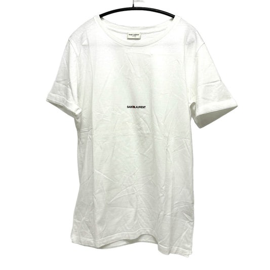 SAINT LAURENT PARIS ロゴ アパレル 半袖Tシャツ コットン メンズ ホワイト - brandshop-reference