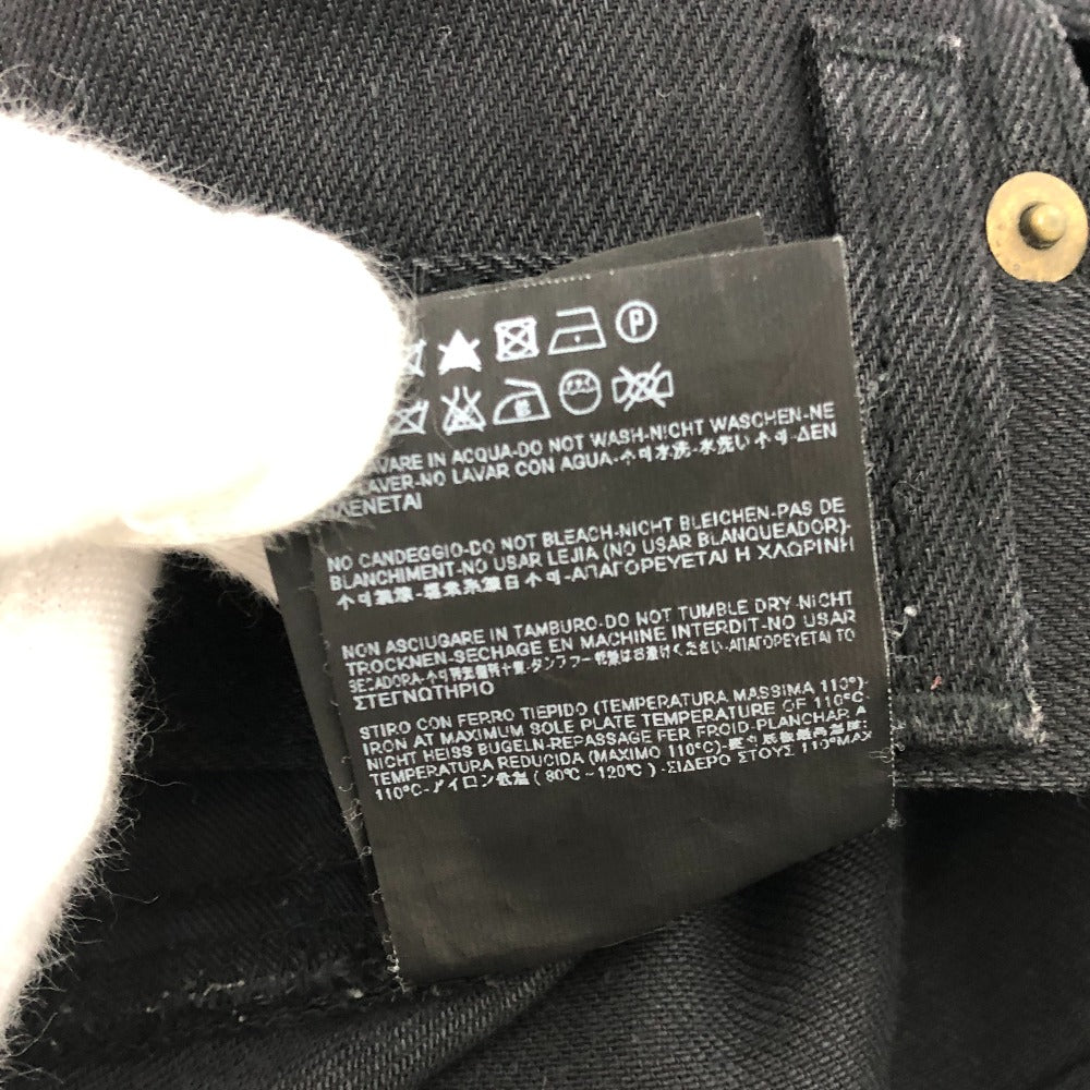 Saint Laurent Paris Crash Denim Seluar Denim Seluar Seluar Kapas Lelaki Hitam