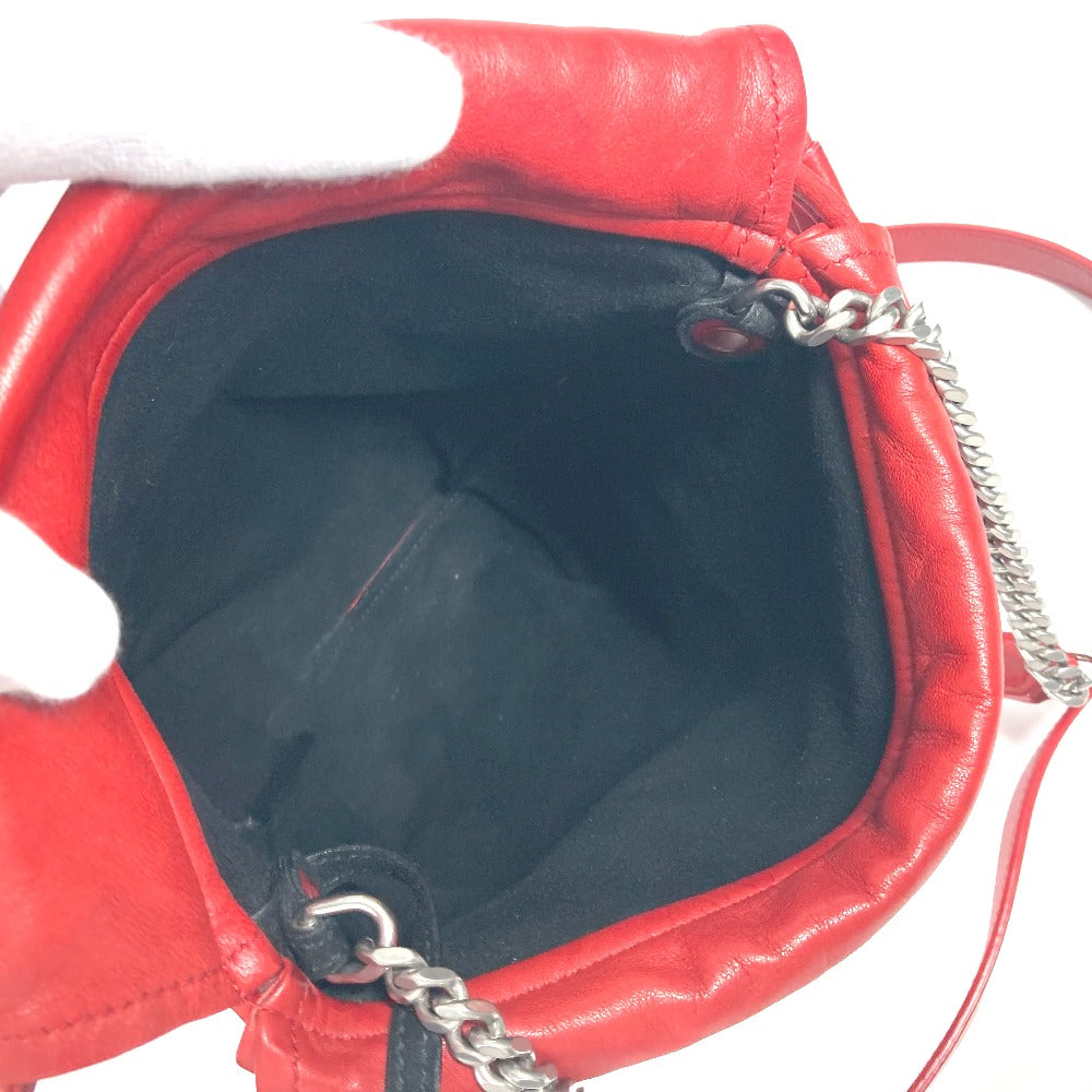 SAINT LAURENT PARIS 583328 ポーチ付き テディ スモール teddy 巾着 チェーン 斜め掛け ポシェット ロゴ ショルダーバッグ レザー レディース - brandshop-reference