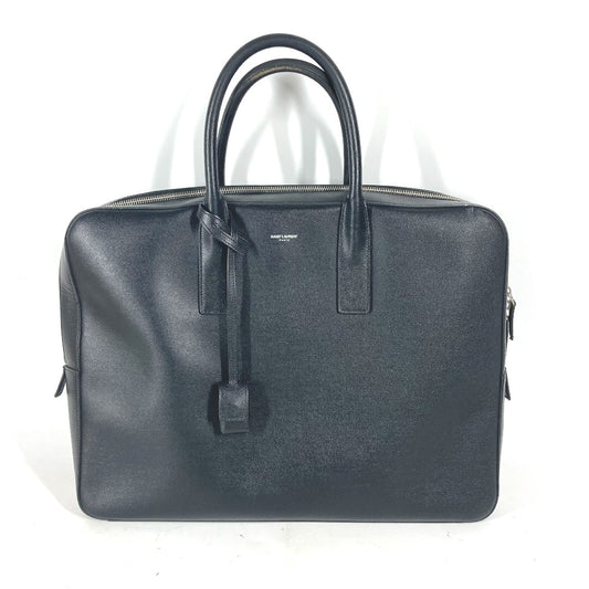 SAINT LAURENT PARIS 342606 Classic Museum 2-Way Bag, Handbag, Tote Bag, Business Bag, Leather, Men's, Black