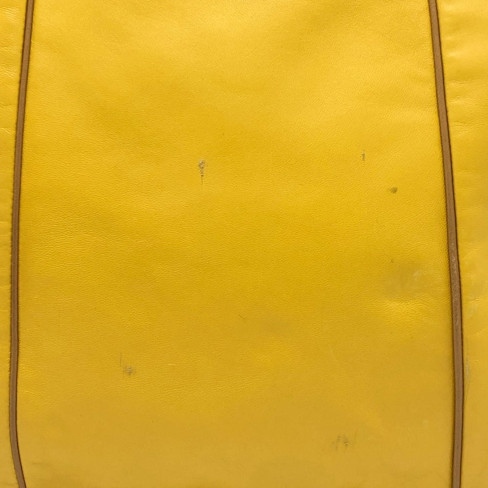 LOEWE Logo Anag Lamb Handbag, vertical, flat Tote Bag Leather yellow Used