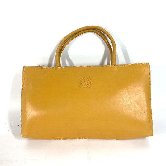 LOEWE アマソナ ロゴ ハンドバッグ トートバッグ レザー レディース イエロー