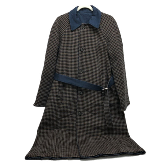 LOEWE H526Y01W37 リバーシブル チェック柄 コート アウター ロングコート ウール メンズ ブラウン - brandshop-reference