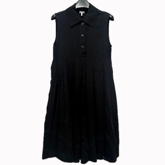 LOEWE S359Y09XG5 Trapeze Short Dress, Sleeveless, Knee-Length, with Pockets, Rayon, Black, Women's