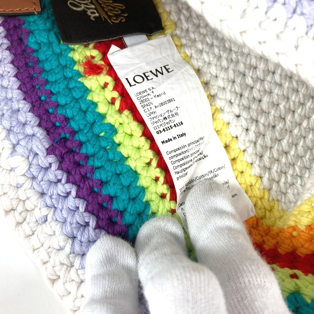 LOEWE ニット レインボー ロゴ ハット帽 帽子 バケットハット ボブハット ハット コットン レディース マルチカラー - brandshop-reference