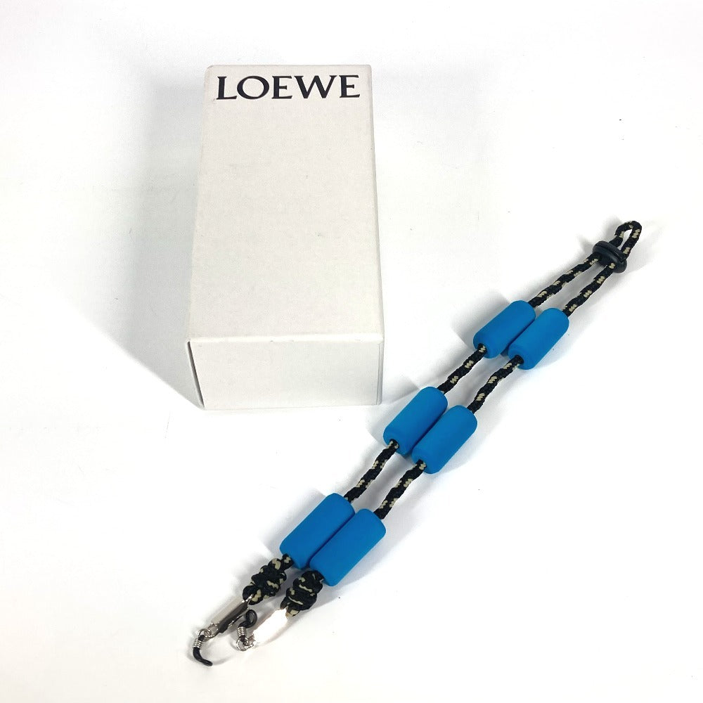 LOEWE メガネ用 サングラス 眼鏡 ストラップ キャンバス ユニセックス ブラック - brandshop-reference