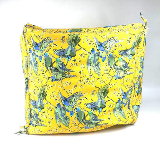LOEWE Paula's Ibiza パウラズ イビサ 鳥 総柄 非売品 室内装飾 ビック BIG ピロー 枕 インテリア ノベルティ クッション キャンバス ユニセックス イエロー