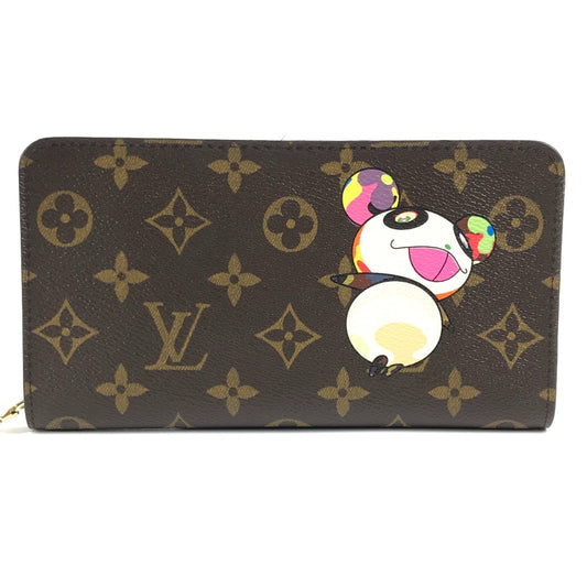 LOUIS VUITTON M61729 Monogram Panda Takashi Murakami Porte Monne Zip Long Wallet Round Zipper Monogram Canvas Women's Brown