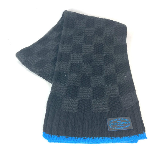 LOUIS VUITTON M75904 ダミエ バイカラー エシャルプ ヘルシンキ タイガアーティクルズ デ ボヤジェ レザータグ マフラー カシミヤ メンズ - brandshop-reference