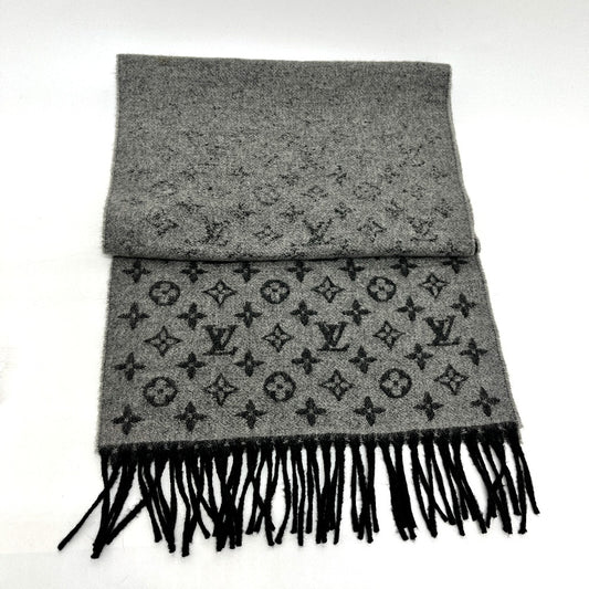 LOUIS VUITTON M75900 charpes-Monogram gradient Apparel accessories Scarf Wool / Cashmere Black/gray Used