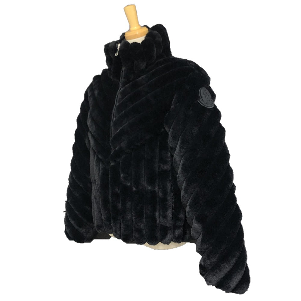 MONCLER I20931A001505964D PEDRIX Girls' Velvet Short Down Jacket in Black