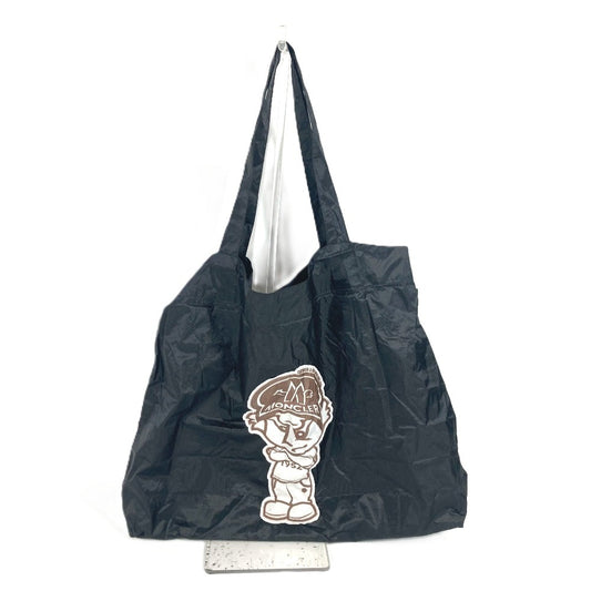 MONCLER logo shoulder bag, tote bag, eco bag, handbag, nylon, unisex, black