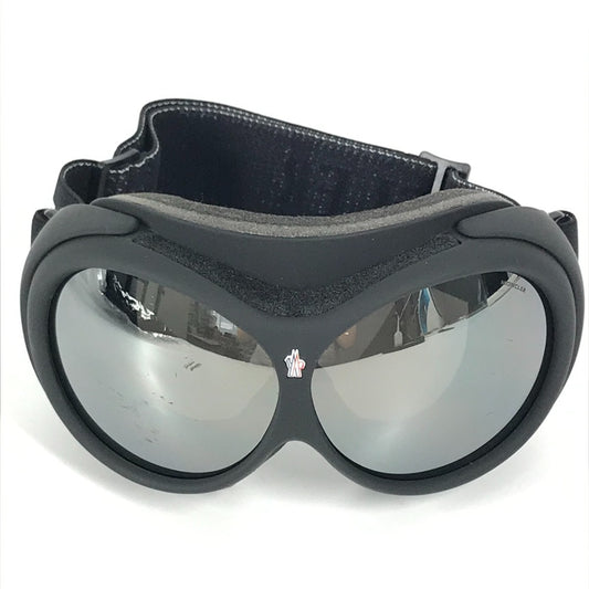 MONCLER めがね メガネ アイウェア 眼鏡 ロゴ ゴーグル スキー スノボー スポーツ サングラス プラスチック ユニセックス ブラック - brandshop-reference
