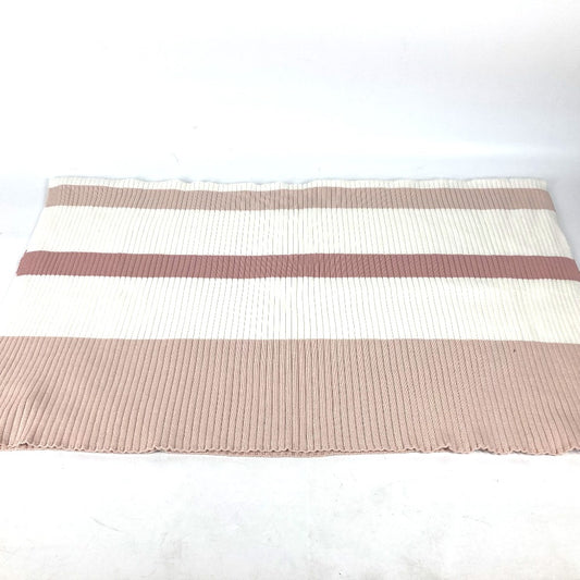 MONCLER ボーダー ロゴ インテリア ひざかけ ブランケット ブランケット コットン レディース ピンク - brandshop-reference