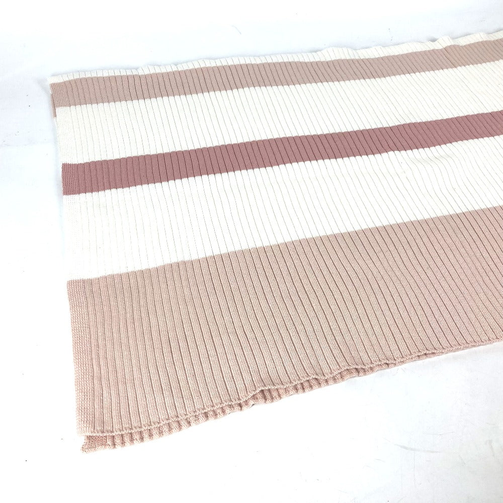 MONCLER ボーダー ロゴ インテリア ひざかけ ブランケット ブランケット コットン レディース ピンク - brandshop-reference