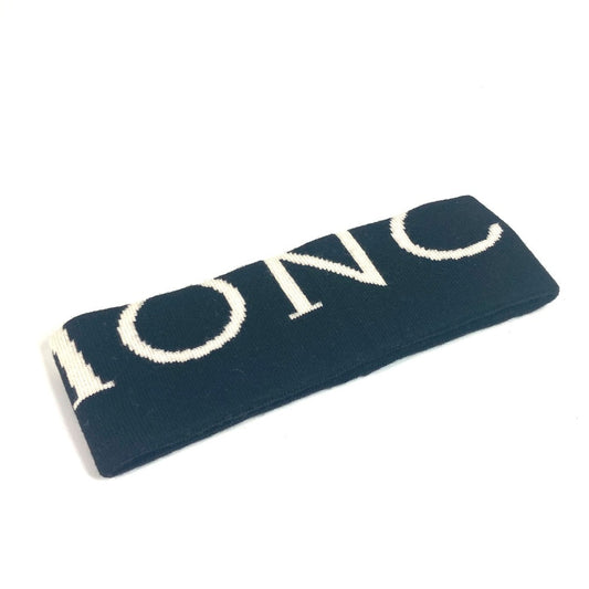 MONCLER Logo Headband Hair Accessory Wool Hairband Women's Black