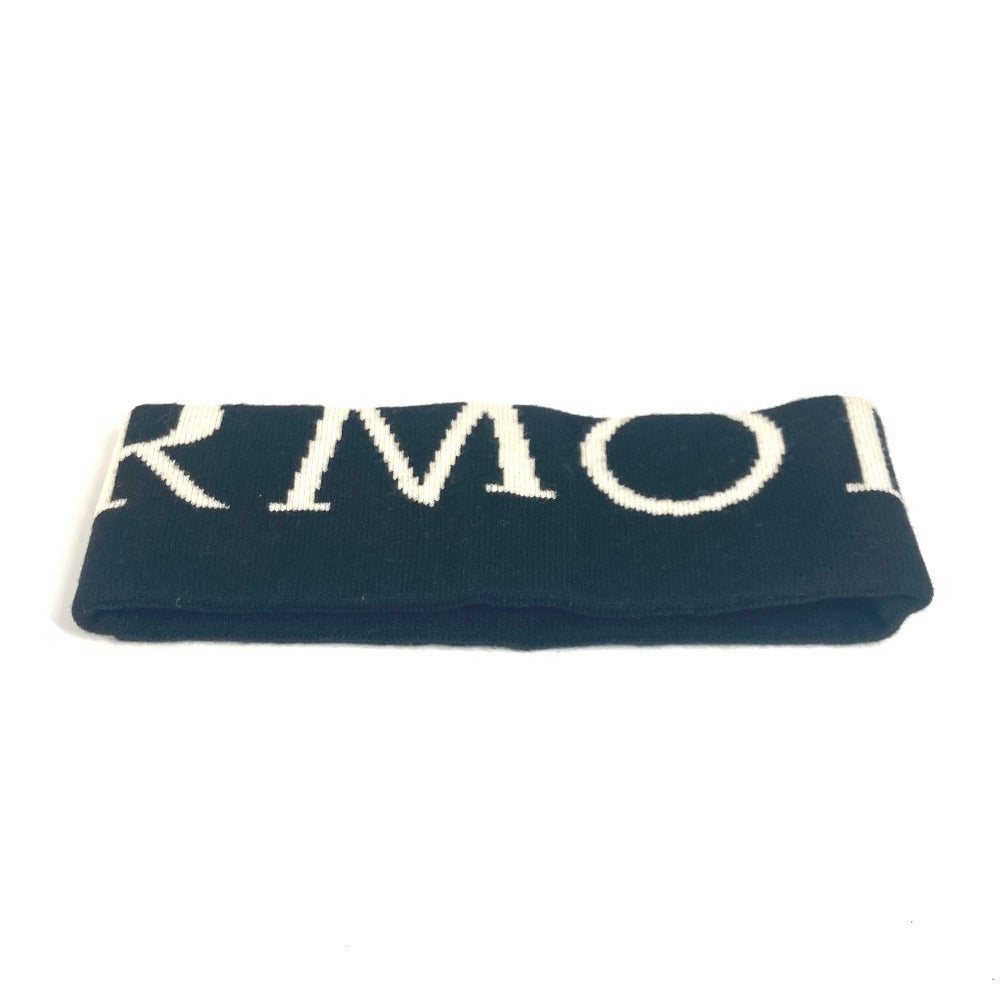 MONCLER Logo Headband Hair Accessory Wool Hairband Women's Black