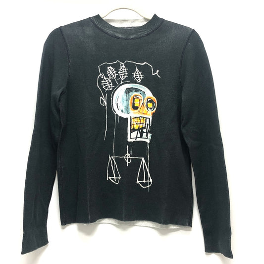 Lucien Pellat-Finet Basquiat Skull Apparel Knit Sweater Top Cashmere Women's Black