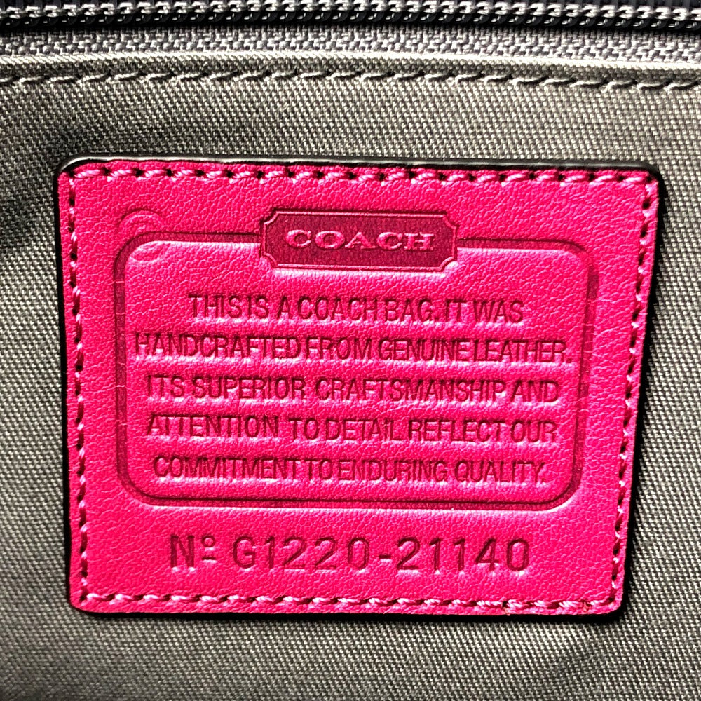 COACH 21140 กระเป๋าถือทรง Satchel รุ่น Legacy Textured หนังแท้ สีเทาเข้ม สำหรับผู้หญิง